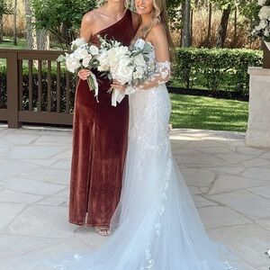 Tatiana One Shoulder Brown Bridesmaid Dress